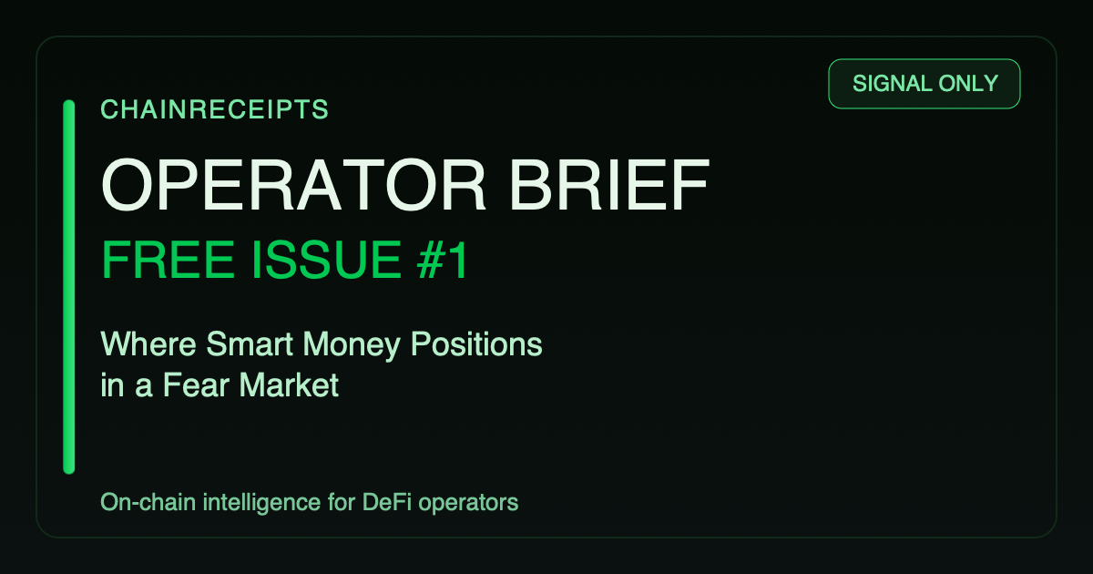 ChainReceipts FREE — Top 3 on-chain signals that matter now